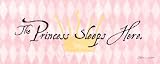 Art 4 Kids "Princess Sleeps Here" Mounted Art Print, 20"x08"