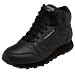 Reebok Little Kid/Big Kid CL Leather Mid Sneaker,Black/Grey,3 M US Little Kid