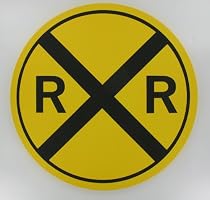 Wood Railroad Crossing Street Sign Wall Art Kids Bedroom