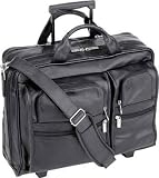U.S. Luggage Leather Rolling Computer Case