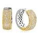 14K White & Yellow Gold Reversible 2.00ct Diamond Hoop Earrings