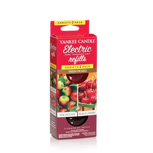 Yankee Candle Macintosh and Black Cherry Electric Home Fragrance Refills 2 Scented Oil Refills