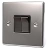 BLACK NICKEL 2 GANG 2 WAY 6 AMP LIGHT SWITCH C304BNB