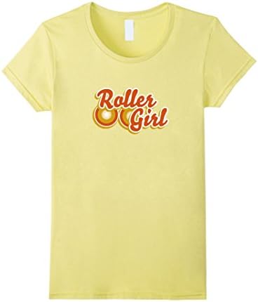 Roller girl shirt for roller derby t-shirt roller skating - Female Small - Lemon