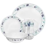 Corelle Livingware 16-Piece Dinnerware Set, Service for 4, Simply Spring