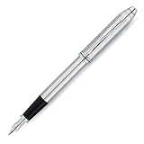 Cross Townsend Lustrous Chrome Fountain Pen with Stainless Steel Nib - Medium