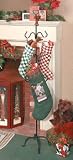 Stocking Holders Black Wrought Iron, Christmas Stocking Hanger 60 in. H Wrought Iron