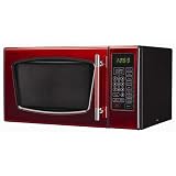 : Emerson .9 cu. ft. Microwave - Stainless Steel/ Red