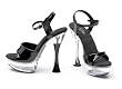 Ellie Shoes - C-JULIET, 6" Cone Heel Sandal (Silver Heel)