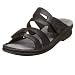 Propet Women's Marina Walker Sandal,Black Smooth,6.5 W (US Women's 6.5 D)