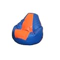 Two-Tone Beanbag Chair - Blue/Orange
