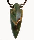Moss Agate Arrowhead Pendant