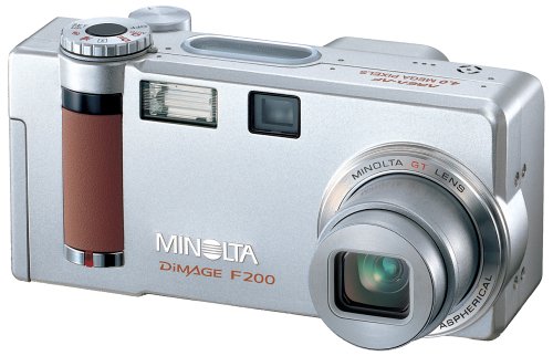 Minolta Dimage F200 Digitalkamera (4,0 Megapixel) silber