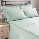Sanderson Luxury Percale Dawn Blue Single Flat Sheet