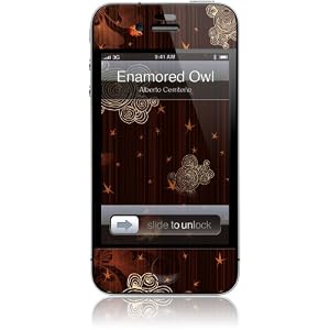 GelaSkins Protective Skin for the iPhone 4 "The Enamored Owl" with Access to Matching Digital Wallpaper Downloads