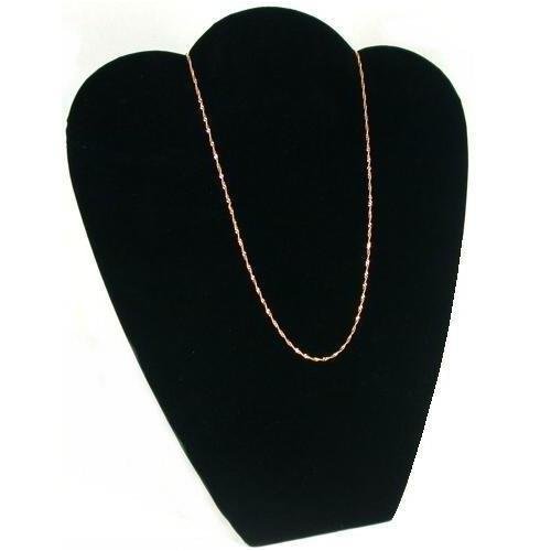 Black Velvet Padded Necklace Pendant Bust Showcase Display 10 7/8