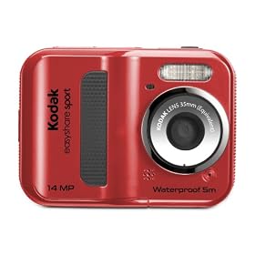 Kodak Easyshare Sport C135 Digital Camera - Red (14 MP, 5x Advanced Digital Zoom) 2.4 inch LCD