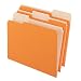 Pendaflex 1521/3ORA Pendaflex 2-Tone File Folders, 1/3 Cut, Top Tab, Letter, Light Orange, 100/Box