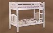 White Finish Twin Size Bed w/16 Slats