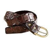 Genuine Hornback Crocodile Leather Belt