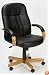 Boss Hi-Back Executive Chair With Mahogany Finish Executive Seating