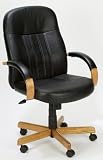 : Boss Hi-Back Executive Chair With Mahogany Finish Executive Seating