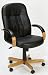 Kitchen & Housewares : Boss Hi-Back Executive Chair With Mahogany Finish Executive Seating