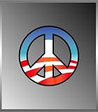 Pro Obama Peace Sign 2012 Election Vinyl Decal Bumper Sticker 5" X 5"