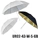 3x Schirm Softbox DynaSun UR02 =1 Weiss Diffusor ,1 Reflektorschirm Silber ,1 Studioschirm Gold 109