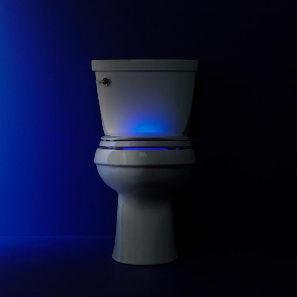 LED Lighted Elongated Toilet Seat White Illuminated KOHLER Cachet