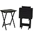 Michael Scott Slat TV Snack Tray, Set of 4, Antique Black