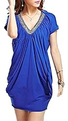 Vintage Above the Knee Short Sleeves Club Dress/Prom Dress/Mini Dress 