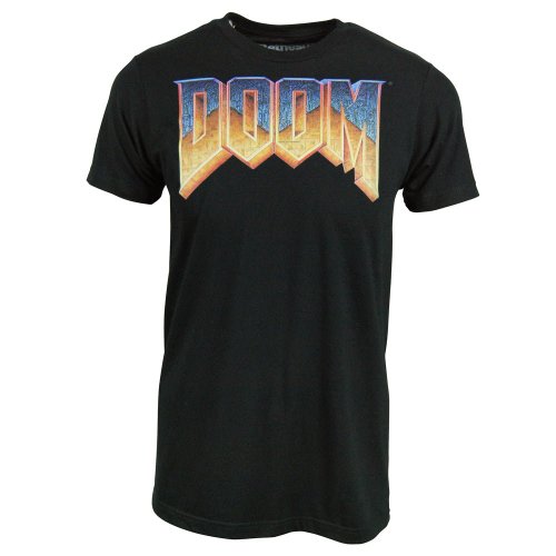 Mens Doom Logo T Shirt Black