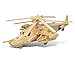 Puzzled Black Shark Helicopter Wooden 3D Puzzle 84 Interlocking Pieces Aircraft Woodcraft Construction Kit Easy to Build Chopper Gift w/ Instructions Inside Assembly Size 12'Lx10.5'Wx4.5'H