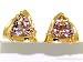 Trillion Cut Ametrine Earrings 14K Yellow Gold EXOTIC