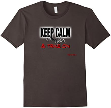 Men's Recumbent Trike Keep Calm Tee Shirt XL Asphalt