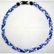 Hurricane Power Titanium Necklace Energy Balance Blue/white 18"