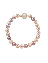 8-8.5mm 8" Pastel Multicolor Freshwater Pearl Bracelet "AA" with 14K Yellow Gold Ball Clasp in Gift Box