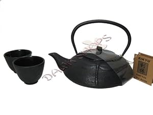 Black Cast Iron Tea Set Dragonfly #ts4/07