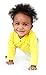 Finn + Emma Organic Cotton Kimono Shirt Top for Baby Boy or Girl – Yellow, 0-3 Months