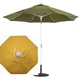 9 ft Aluminium Patio / Market Umbrella - Auto Tilt - Lemon Yellow Color by Galtech