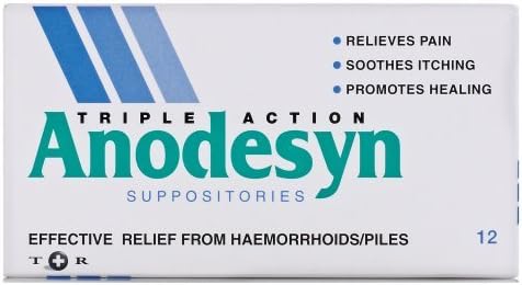 Anodesyn Triple Action Suppositories for Piles - 12 Pack by Anodesyn