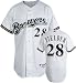 Prince Fielder White Majestic MLB Home Authentic Milwaukee Brewers Jersey