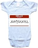 HELLO MY NAME IS NATHANIEL - Name-series - White Or Blue Onesie / Baby T-shirt