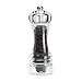 CAPSTAN PEPPER MILL IN CLEAR ACRYLIC WITH SATIN FINISH KNOB