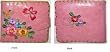 Butterfly and Flowers Embroidery Wallet Pink - Medium