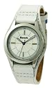 Bench Ladies Three Hand Quartz Analogue & Silver Dial White Strap Watch