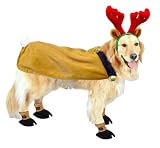 Pet Supplies : Kyjen Reindeer Suit w/Booties & Antlers - Large