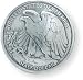 Eagle Half Dollar Concho-Silver 1-3/16"