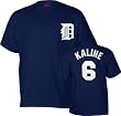 Al Kaline Majestic Cooperstown Throwback Player Name and Number Detroit Tigers T-Shirt